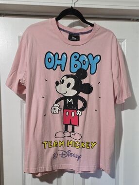 Disney Pink Mickey Mouse 'Oh Boy' Graphic Tee